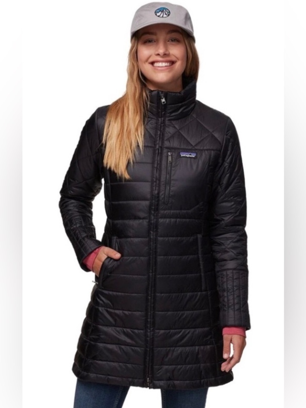 Patagonia Radalie Long Parka Jacket Puffer Size M Black